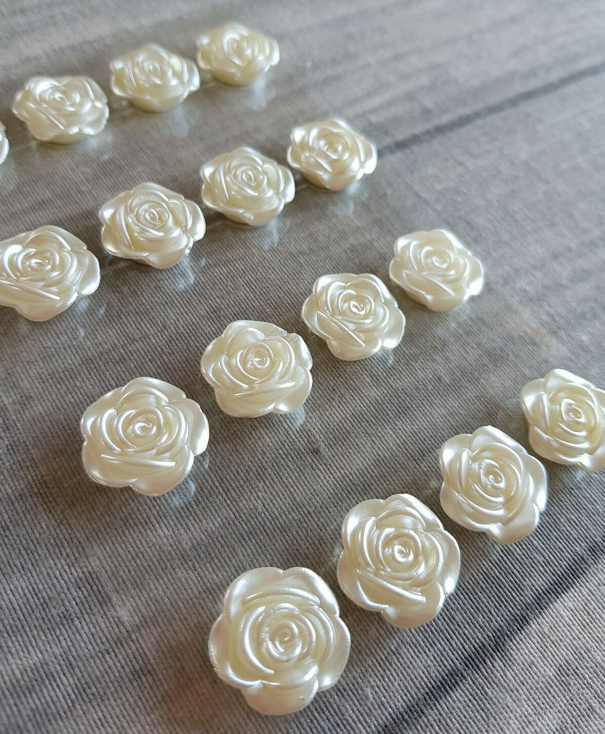 3d Blume Rose Acryl Sticker Basteln selbstklebend Dekorieren Tischdeko Weiß