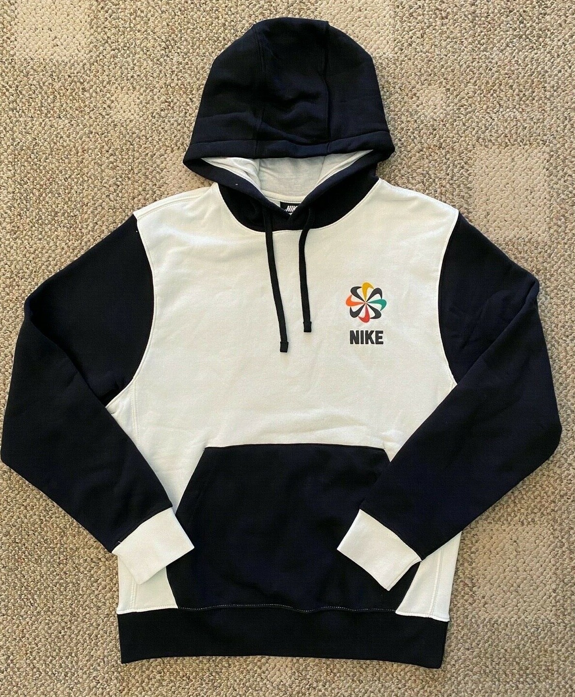 nike running element quarter zip top in black