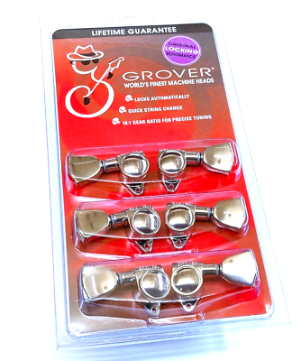 Grover Nickel Keystone Roto Grip Locking Guitar Tuners for Gibson LP SG 502NK