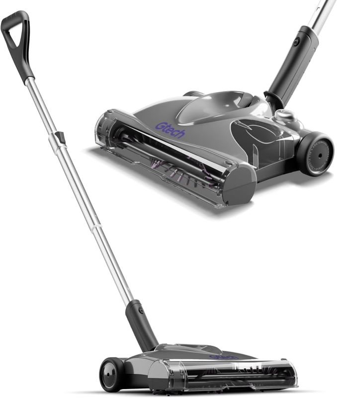 SW02 Cordless Lithium Carpet and Hardwood Floor Sweeper - Cordless Adjustable Vacuum - up to 60 Minutes of Runtime - Rechargeable 7.2V Li-Ion Battery - Lightweight (3.5 Lbs.)