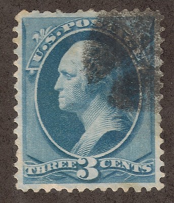 US #194  (1880) 3c XF+ - Used {SPECIAL PRINTING} -Blue Green - Rare!