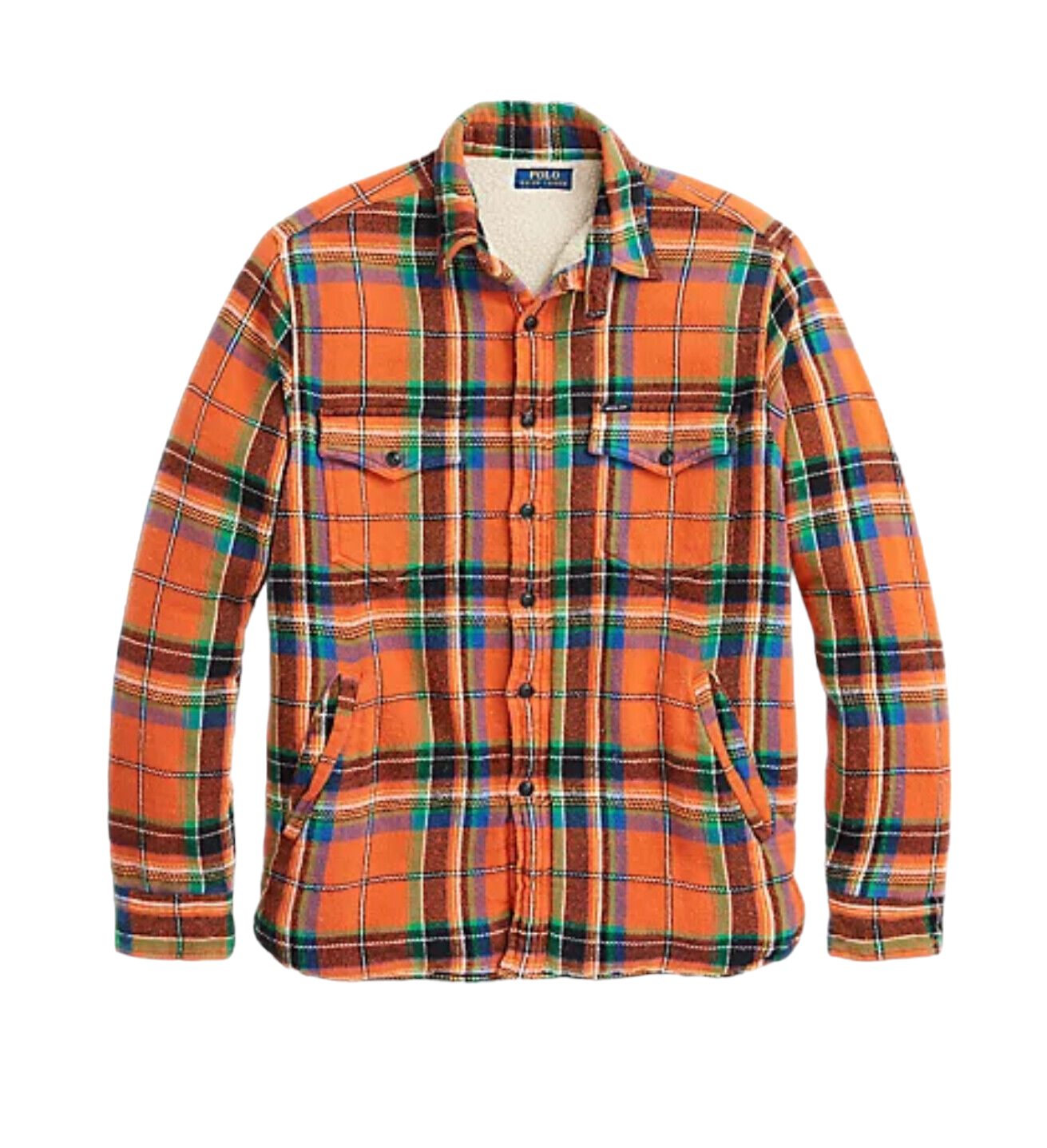 Polo Ralph Lauren Big & Tall Orange Plaid Fleece Lined