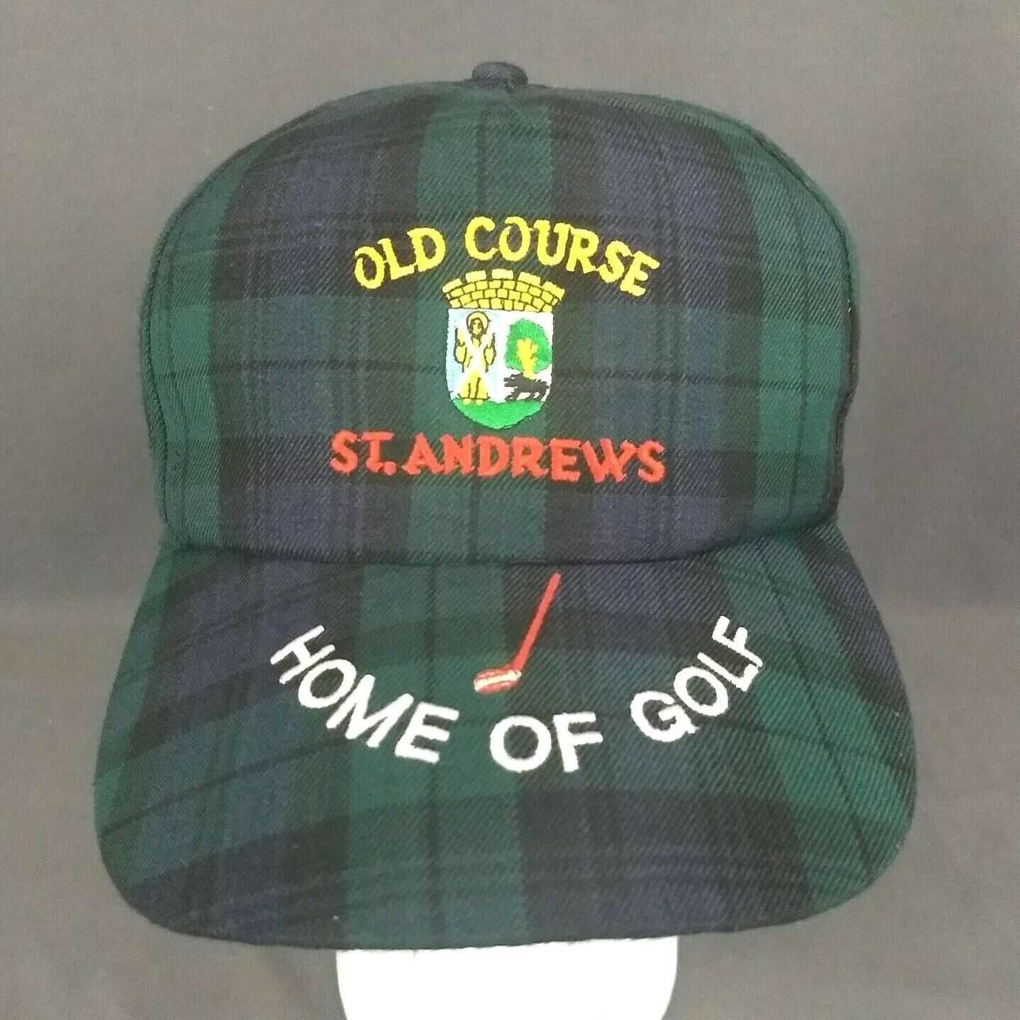 Old Course St. Andrews Strapback Hat Tartan Cap The Home of Go...