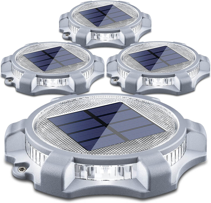 Solar Deck Light 2 Modes LED Dock Driveway Marker Light Solar Powered Cool White