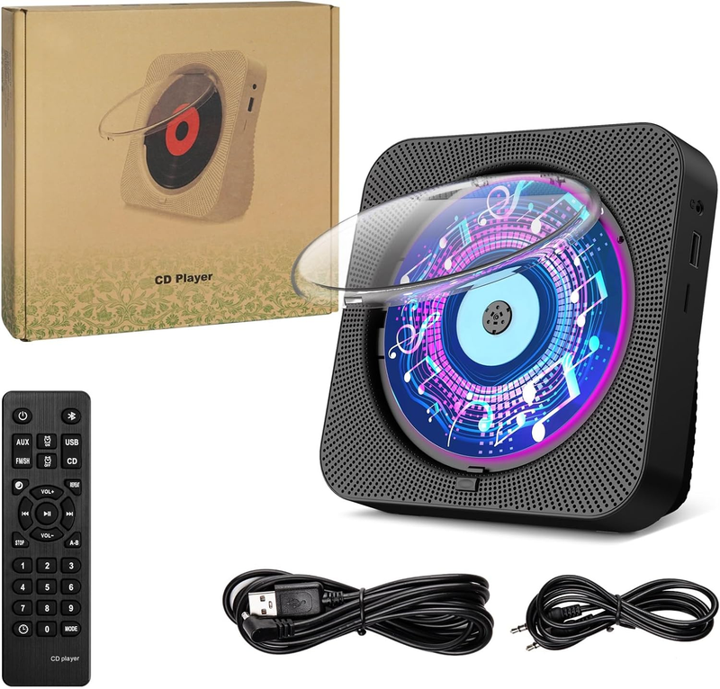 CD Player with Speakers Bluetooth Desktop CD Players for Home Radio CD Player wi
