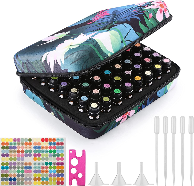 Storage ,  Lotus 56 Bottles Essential Oil Case Shockproof, Waterpr