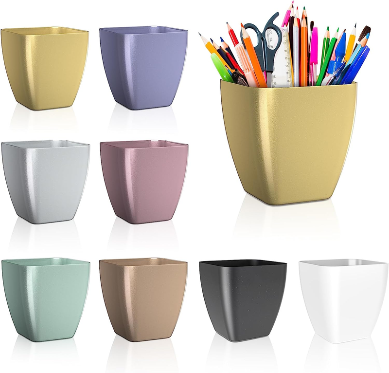 8 Pack Plastic Color Pencil Holder Dispenser for Office School Home Supplies