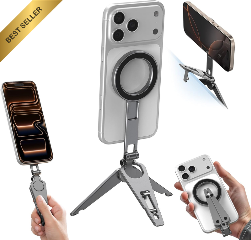 Dual Phone Tripod Mount 270° Adjustable 1/4