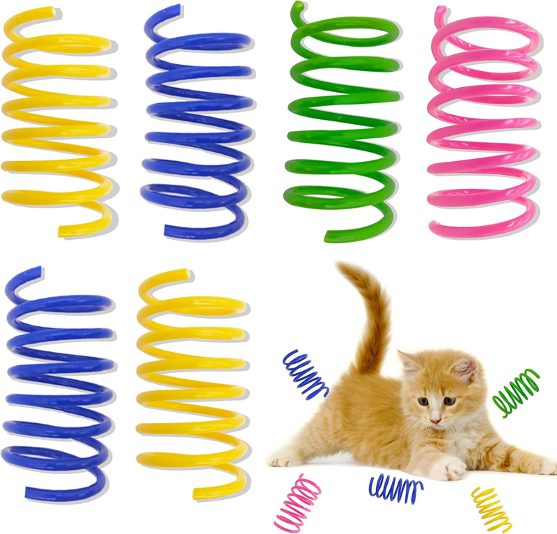Cat Cats Kittens 30 Pk Colorful Plastic Spring Coils Attract