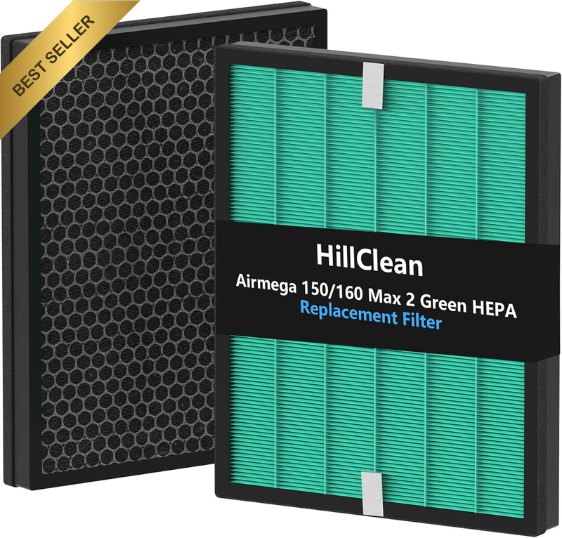 Airmega 150 Filter Replacement Compatible with Coway Airmega 150 & 160, Green Tr
