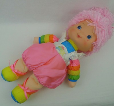 Rainbow Brite Tickle Me Pink Baby Doll Hallmark Mattel 1983 Pink Hair 15 Inch