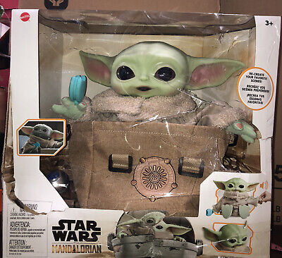 Baby Yoda Star Wars The Mandalorian Grogu with Cookie Premium Plush Bundle