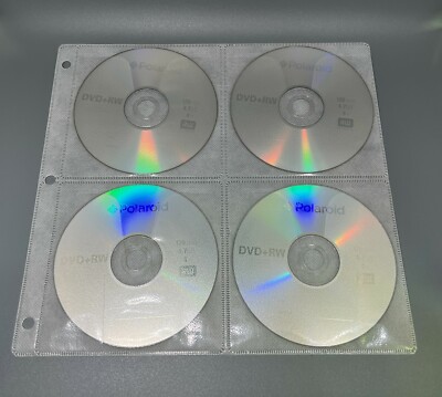 25-Pack White 8 Disc CD DVD Poly Sleeves 3 Ring Binder, Fits 200 CDs, SF005WHT