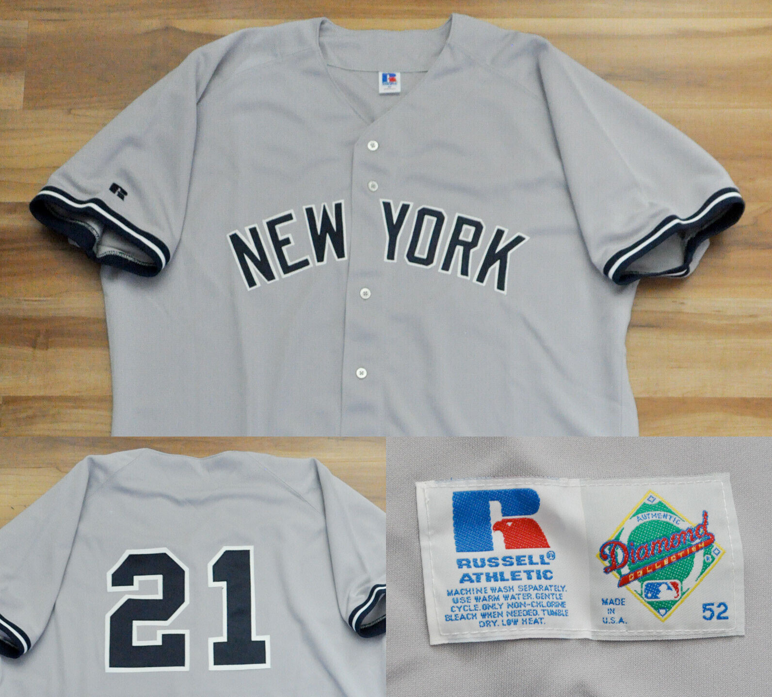 21 Paul O'Neil New York Yankees Russell Jersey Authentic
