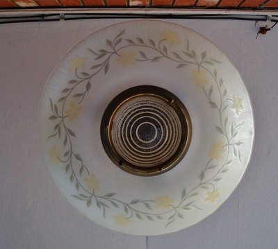 Salvaged 50's VTG Mid Century Retro LIGHTOLIER - DINELIER Ceiling Light Fixture