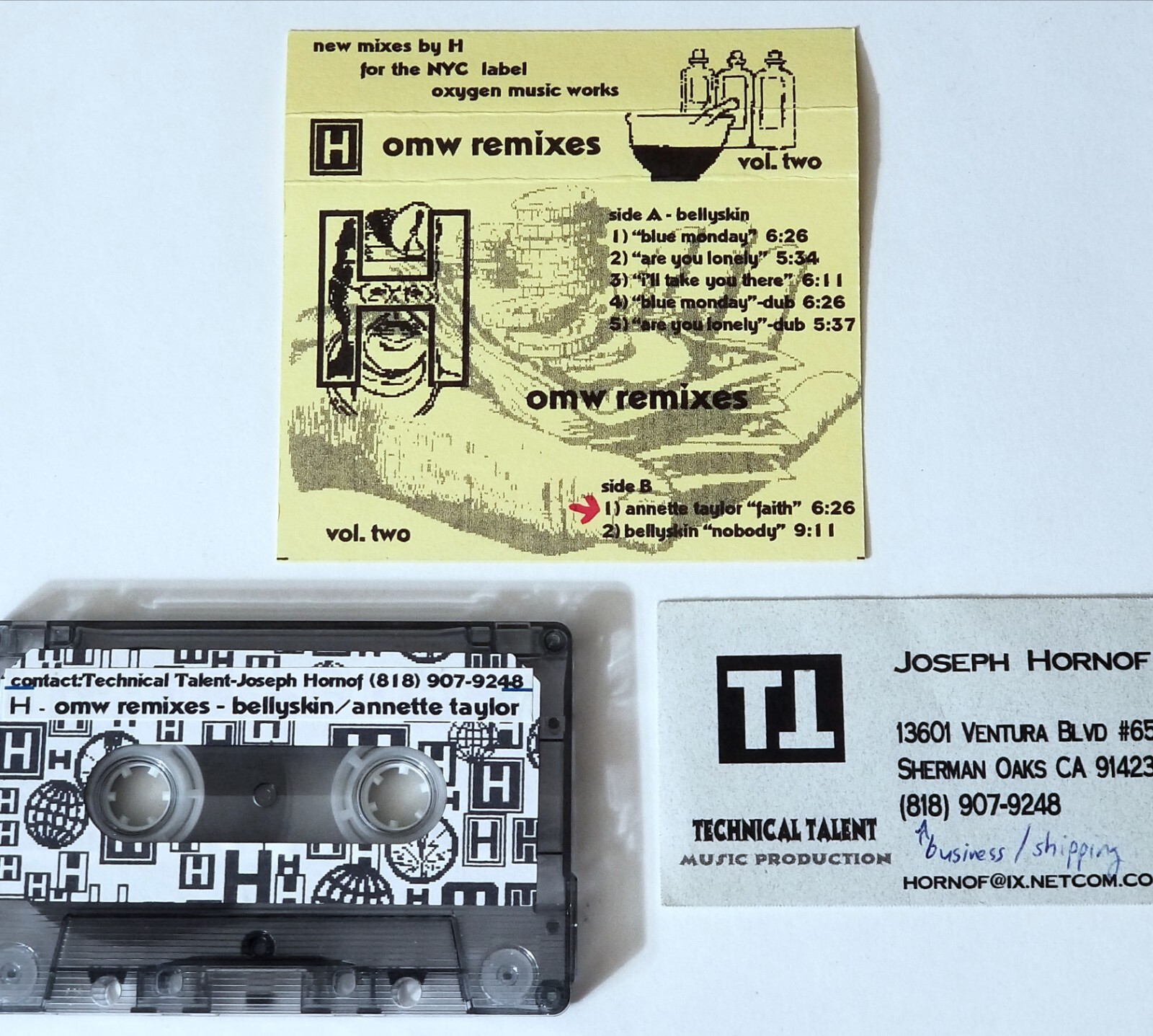 H BELLYSKIN EDM HOUSE DEMO CASSETTE 90S OMW REMIX TAPE