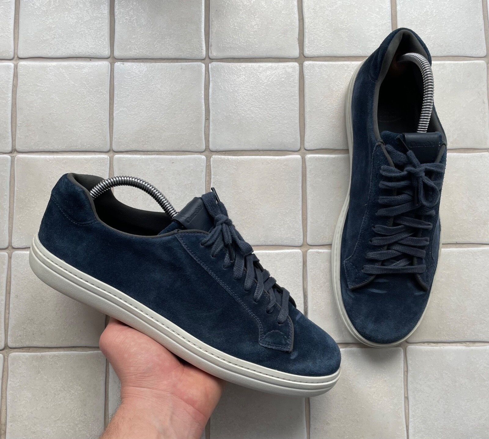 スニーカー Church'S Midnight Blue Suede Sneakers Church's Suede Sneakers | Blue | FARFETCH