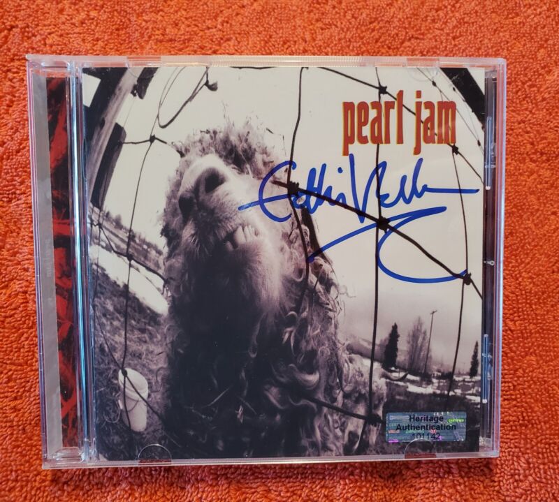 Pearl Jam Eddie Vedder Signed Autographed 1993 Sony Cd Lifetime Coa
