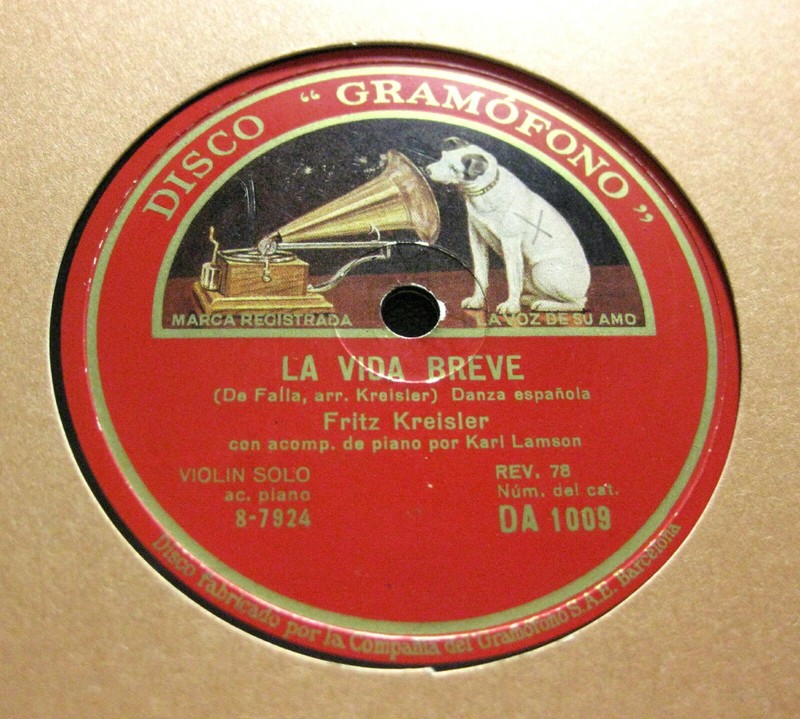 Fritz Kreisler & Lamson La Vida Breve (Defalla) / Tango (Albeniz) (661)