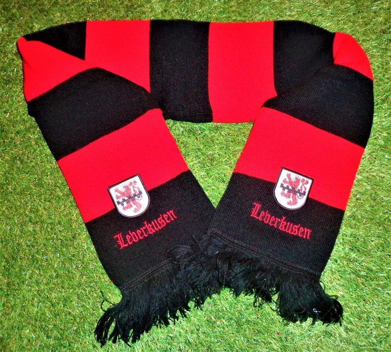 Leverkusen Schal  + Balkenschal Block Rot-Schwarz + Neu + 100% Acryl + 140x14 Cm