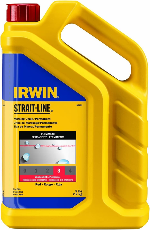STRAIT-LINE Red Marking Chalk 5 Lbs - for Layouts & Marking