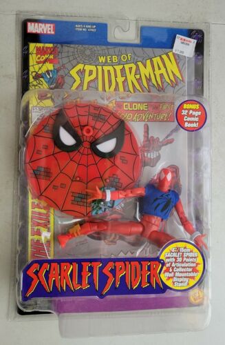 NEW 2001 TOYBIZ MARVEL SCARLET SPIDER SPIDER-MAN ACTION NEW 2001 TOYBIZ MARVEL SCARLET SPIDER SPIDER-MAN ACTION