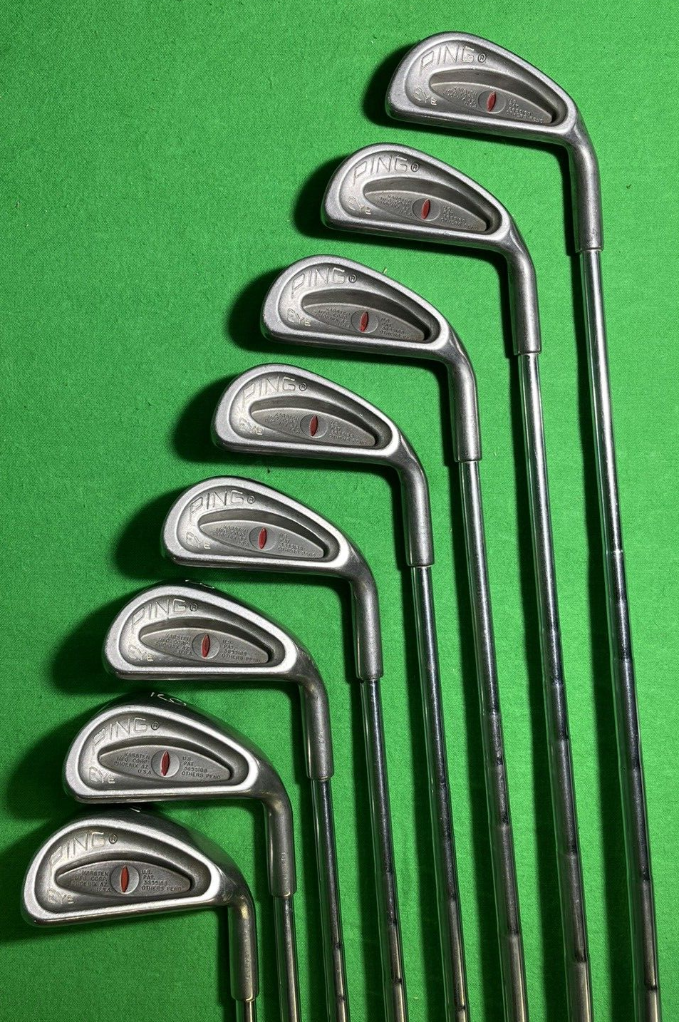 EXCELLENT! Ping Eye Cat RED Iron Set 8 Clubs 3-W New Ping