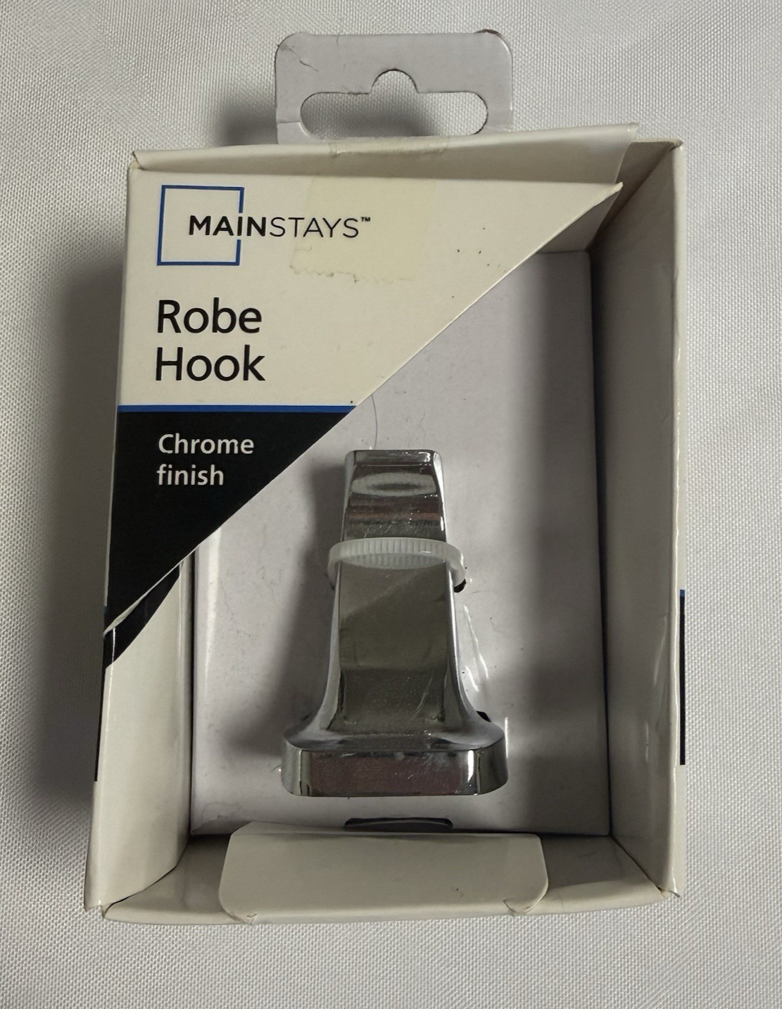 Mainstays Robe Hook Chrome Finish w/ Mounting Hardware