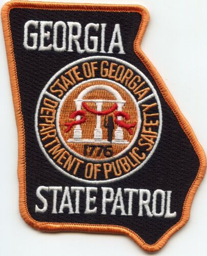 GEORGIA STATE PATROL Georgia State Shape Shaped HIGHWAY PATROL POLICE PATCH