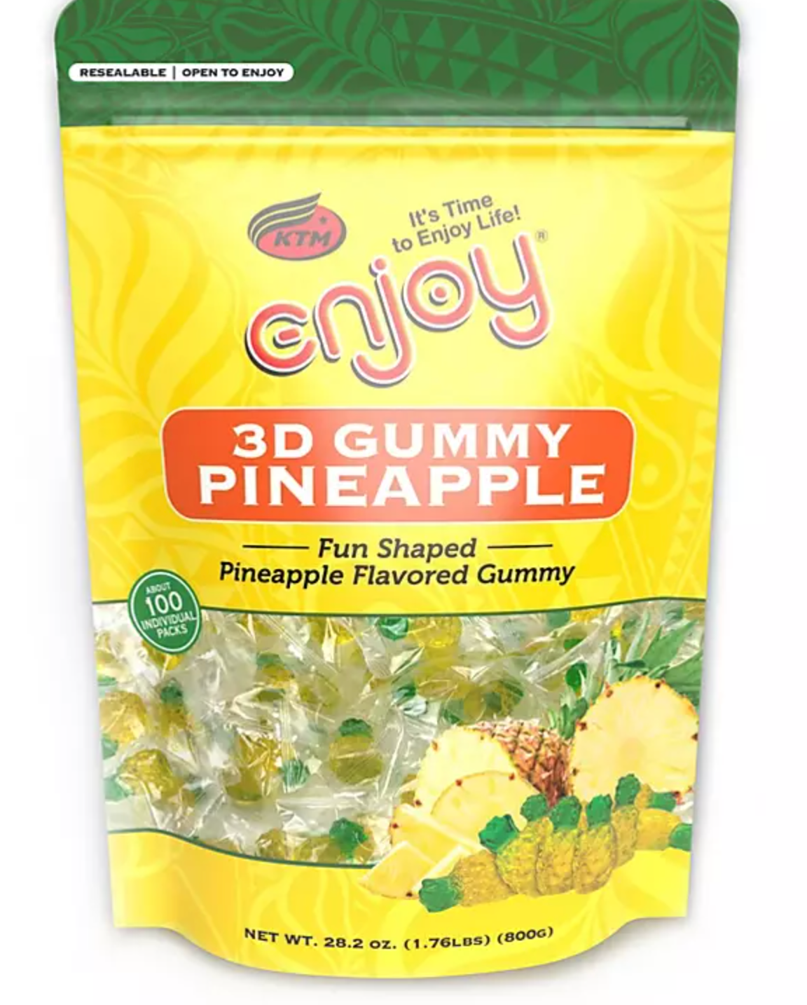 Hawaii Enjoy 3D Pineapple Gummies 100 CT
