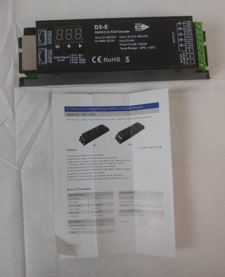 5 Channel DMX Decoder with RDM Digital Display,DMX512 Dimmer Driver PWM RGBCC