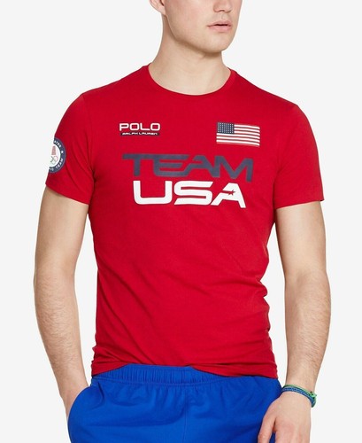 

Мужская футболка из джерси Polo Ralph Lauren Red Team USA 2016 Olympics, Красный