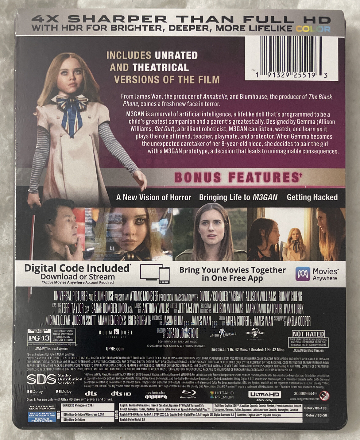 M3GAN / Megan Unrated Steelbook 4K Ultra HD + Blu-Ray +