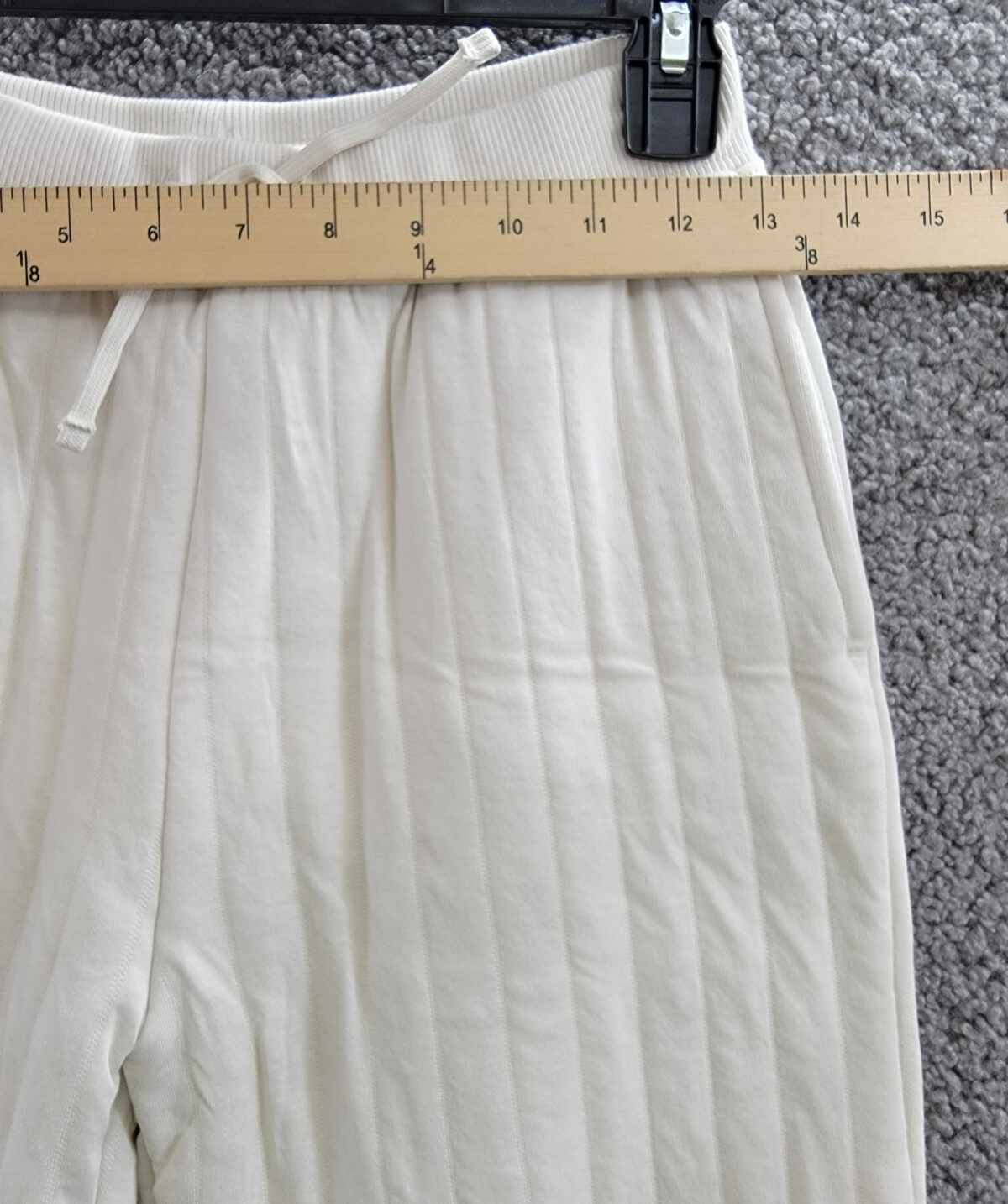 Polo Ralph Lauren Quilted Jogger Pant Big Girls L (12-14) Antique Cream Pull On - Picture 5 of 17