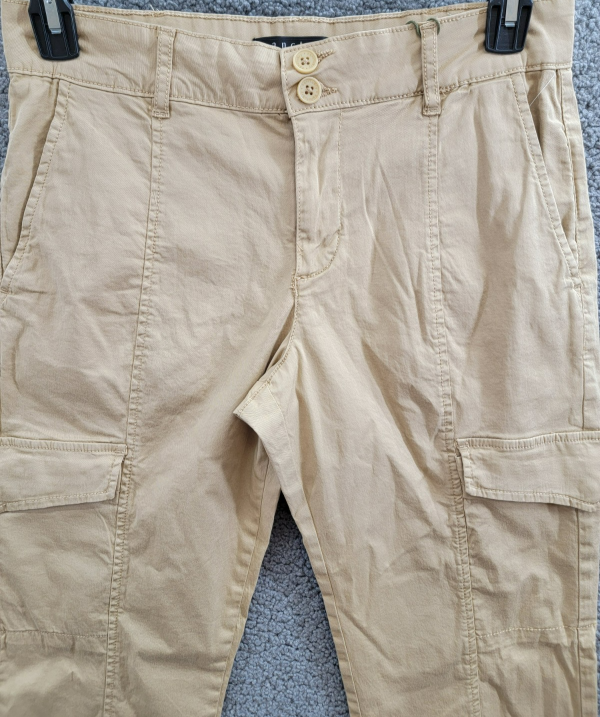 Sanctuary Rebel Cargo Pants Women's 28 True Khaki Tapered Leg Button Zip Closure - Picture 3 of 20