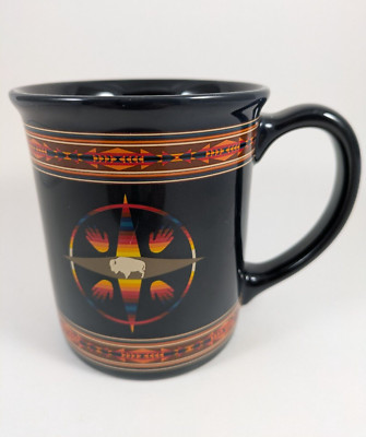 Pendleton - Coffee Tea Cup Mug - Black/Red - Native American Indian Indigenous