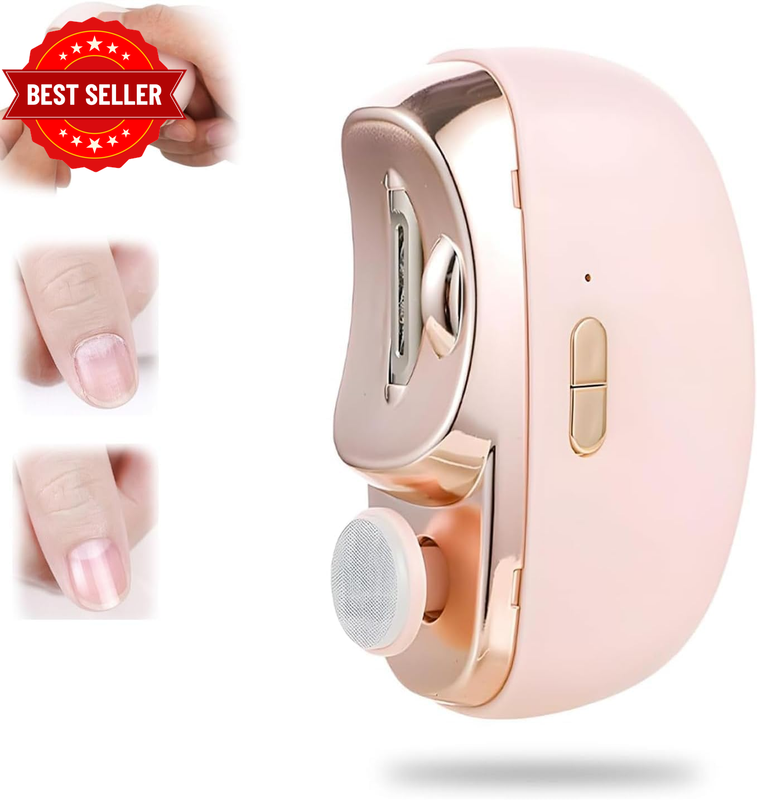 Electric Nail Clipper with LED Light, 2-Speed Automatic Nail Trimmer and Polishe