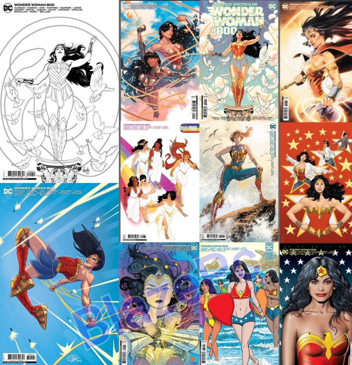 Wonder Woman #800 A B C D E F G H K Variant Set or 1:25 1:50 Wonder Woman #800 A B C D E F G H K Variant Set or 1:25 1:50