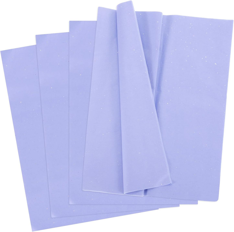 Glitter Tissue Paper Light Purple 50 Sheets 14x20 Gift Wrapping Art Party Decor