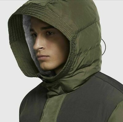 Pre-owned Nike Men's  Sportswear Men's Insulated Hooded Anorak In Green