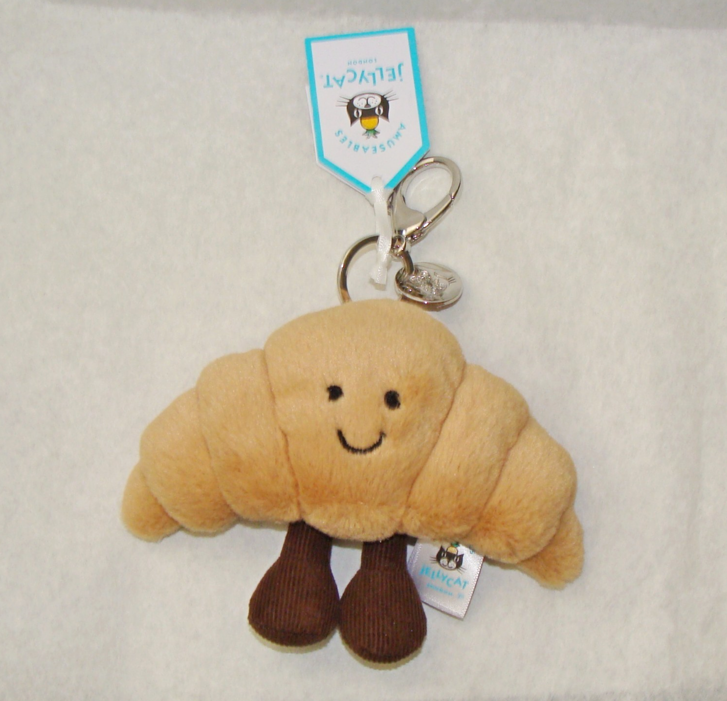 AUTHENTIC‼️ Jellycat AMUSEABLE CROISSANT BAG CHARM Keychain Plush