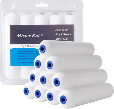 Foam Paint Roller Cover, 6 Inch (155MM) Sponge Paint Roller Sleeve, F