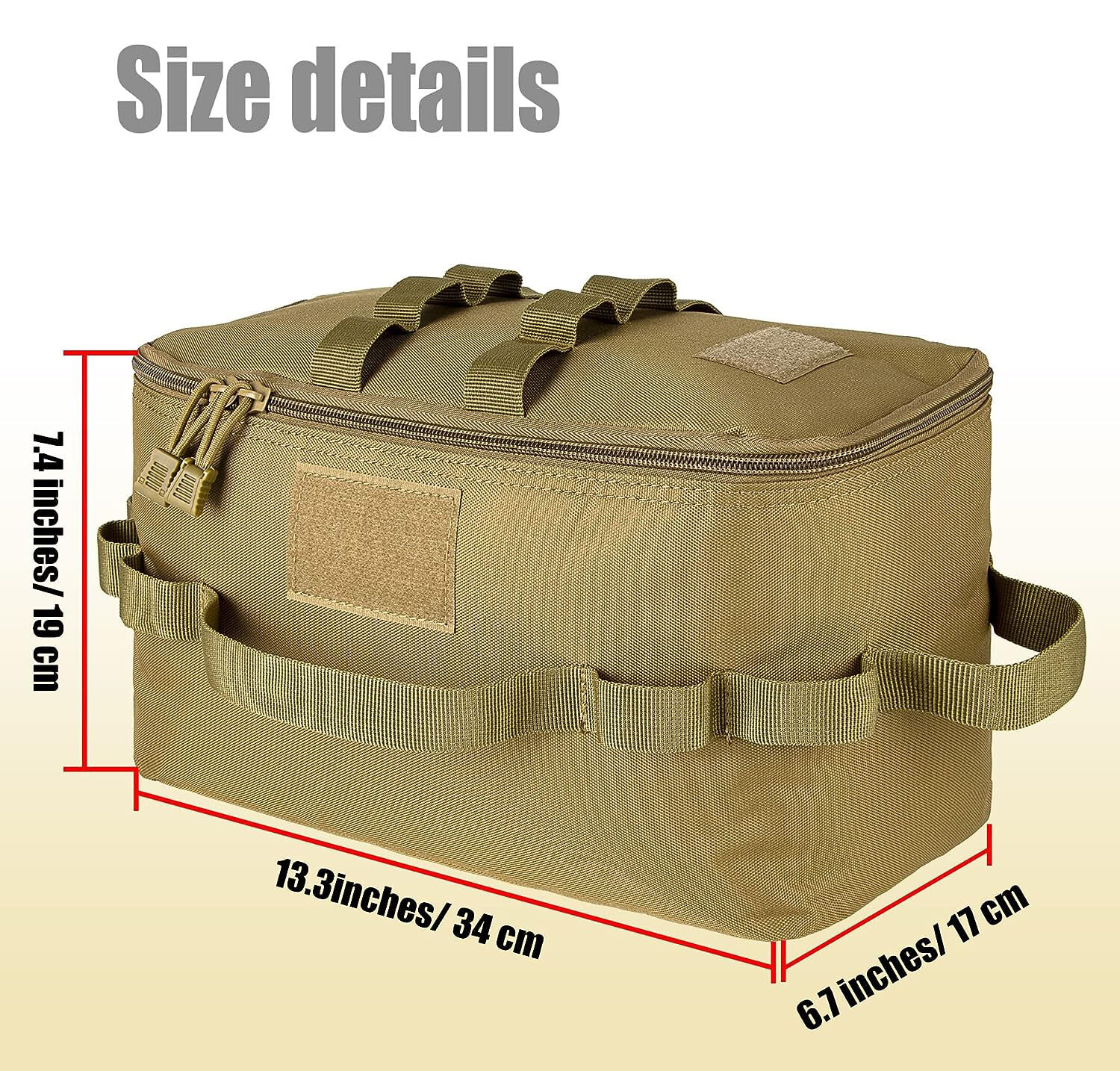 Tactical Camping Storage Bag 11L Outdoor Tote Bag Camping Cookware Organizer Bag