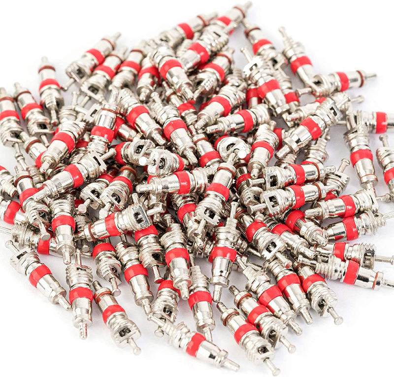 100Pcs Premium Tyre Tire Valve Cores, Valve Stem Core Part Replacement, Universa