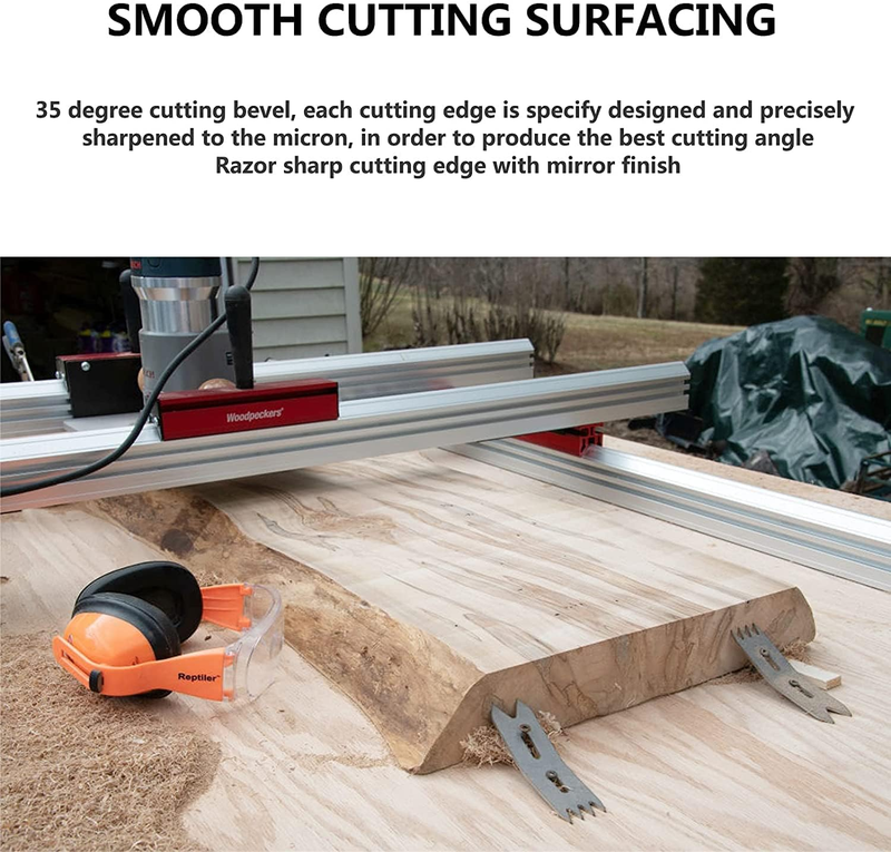 1/4 Inch Shank 1-1/4" Cutting Diameter Spoilboard Surfacing Router Bit 2+2 Inser