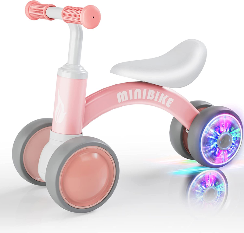 Cawhad Colorful Lighting Baby Balance Bike for 1 Year Old Bo