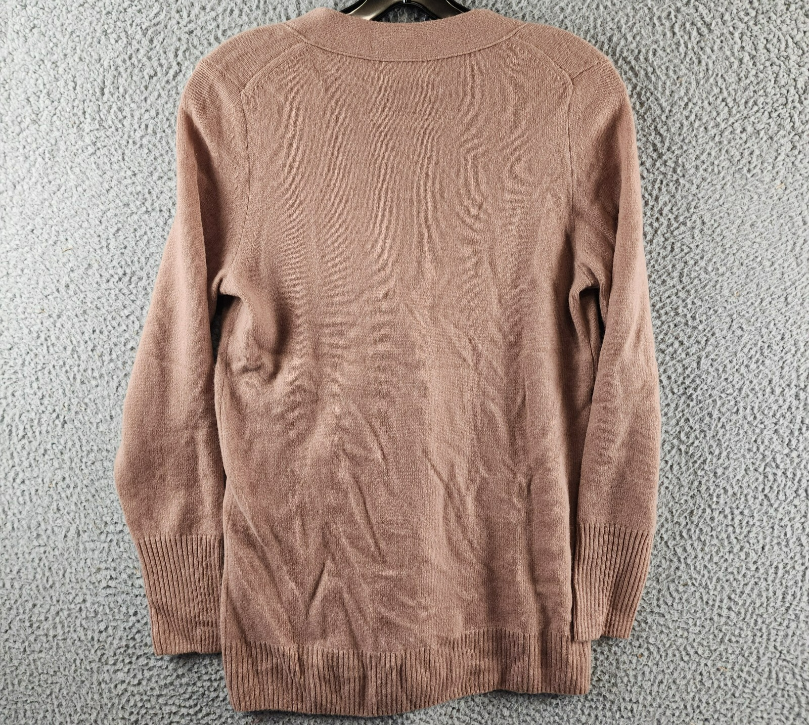 C by Bloomingdale's Cashmere Grandfather Cardigan Women's S Camel V-Neck L/S - Picture 11 of 13