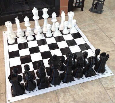 Giant 16'' indoor / Outdoor Chess Set with 16-1/5'' Tall Kings 15 inch Queens