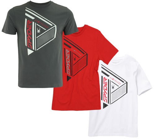 【SPYDER】 Duotech Men's Graphic Short Sleeve T-Shirt Spyder Men's Short Sleeve Graphic Cotton T-Shirt, Color