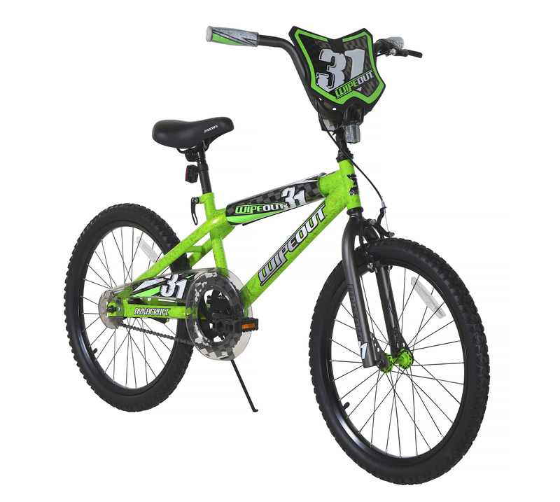 20 In. Boy'S Wipeout Bike, Green